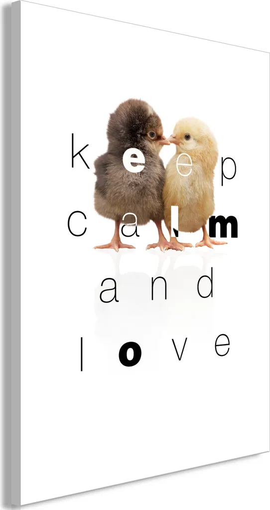 Idea Regalo Quadro Keep Calm and Love - Tela Verticale 40x60 cm