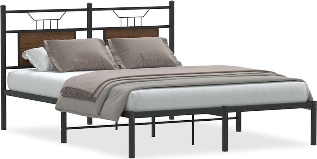 Maison Exclusive - Bettgestell ohne Matratze Braun Eiche 140x190 cm Holzwerkstoff
