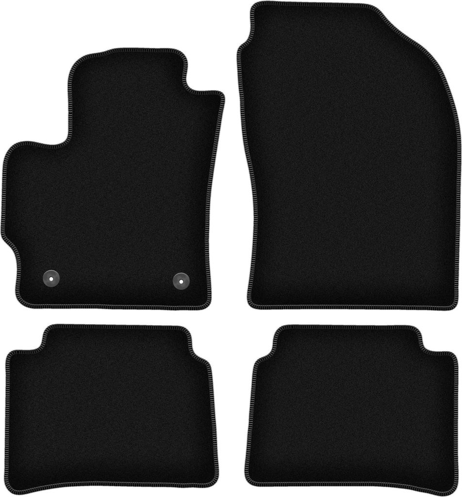 Wielganizator Velours-Autoteppiche – passend für Toyota Corolla E21 (Kombi/Limousine, Bj. 2019-) – schwarz, passgenau, mit Befestigungen set ...