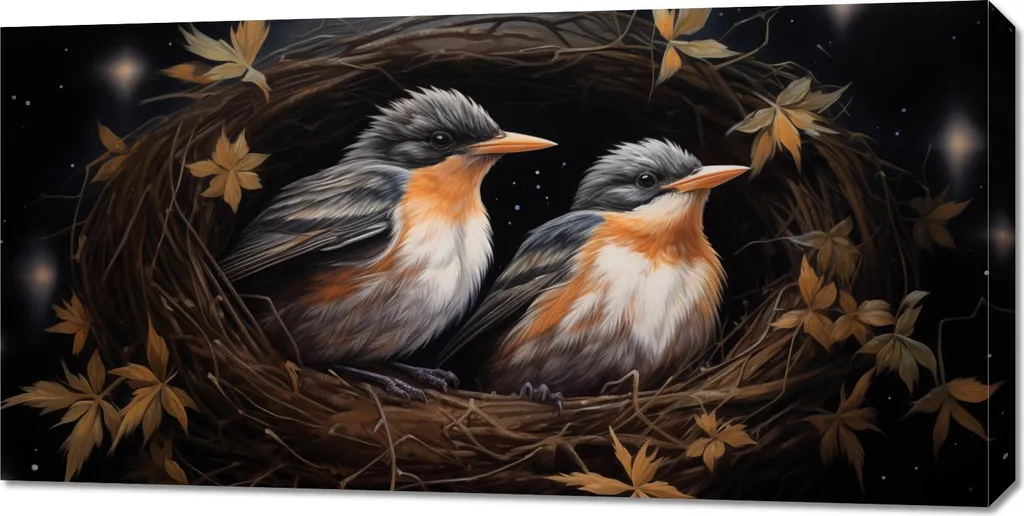 Tableau 100 x 50 cm Étreinte stellaire - Décoration Murale sur Toile