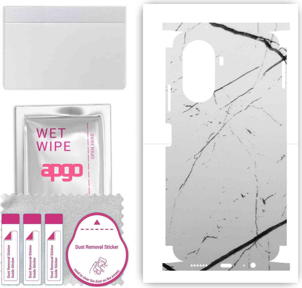 apgo Rückseite + Seiten Schutzfolie, Skin, kompatibel mit Huawei Nova Y70 Plus, Hinten Displayschutzfolie aus Vinylfolie, kratzfest, einfache Mont...