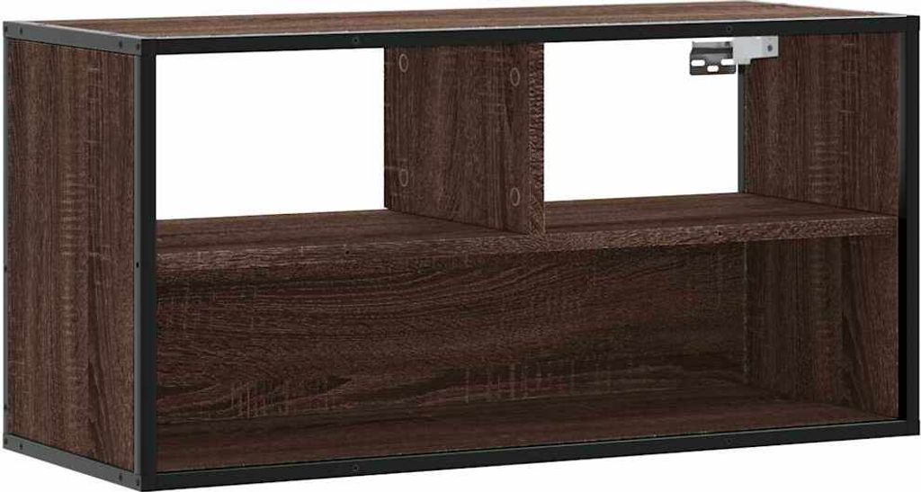 vidaXL TV-Schrank Braun Eiche 80x31x39,5 cm Holzwerkstoff und Metall