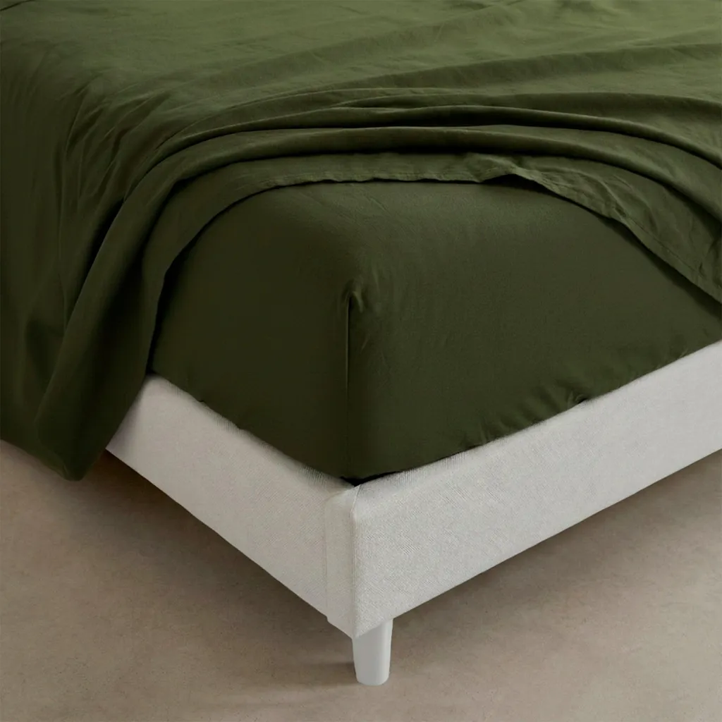 Drap-housse 200x200 cm en coton HappyFriday Basic avec bonnet de 32cm - 6