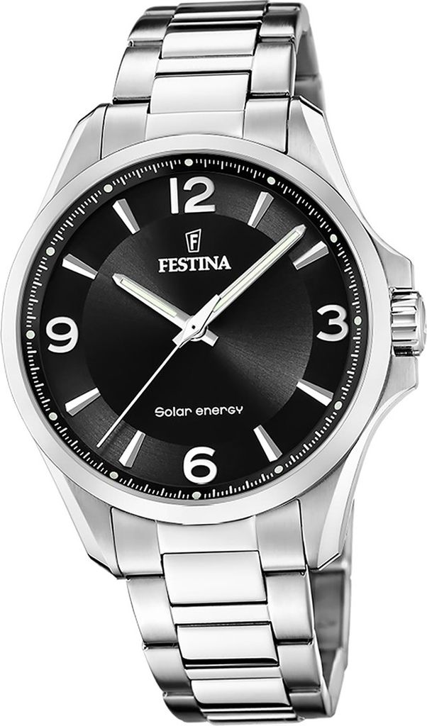 Festina Edelstahl Herren Uhr Armbanduhr silber Luxus D2UF20656/4