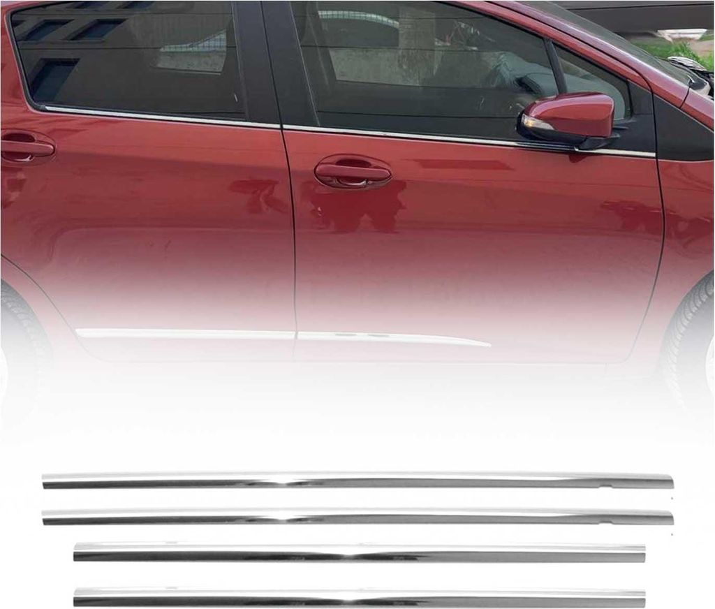 Fensterleisten Zierleisten für Toyota Yaris Schrägheck 2012-2020 Edelstahl 4tlg