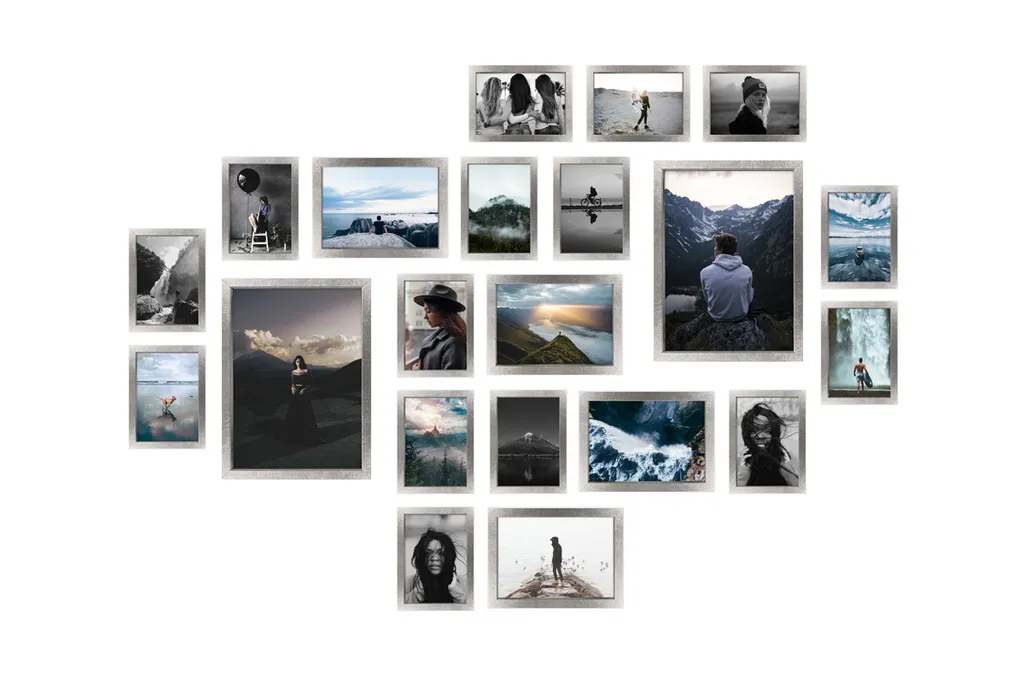 Offerta Multiframe Vienna Argento: Cornice Multipla 12 Foto in Legno