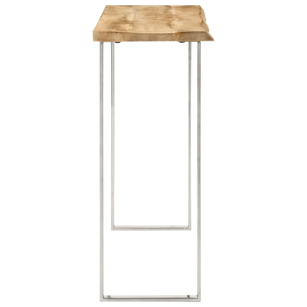 Table console live edge 105x33x76 cm en bois de manguier massif brut