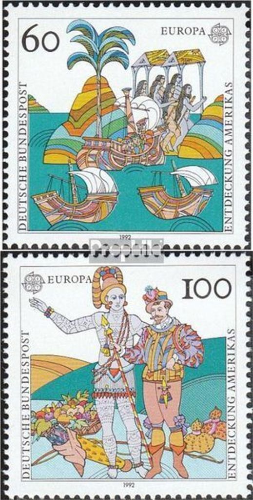 Briefmarken BRD (BR.Deutschland) 1992 Mi 1608-1609 (kompl.Ausgabe) postfrisch Europa