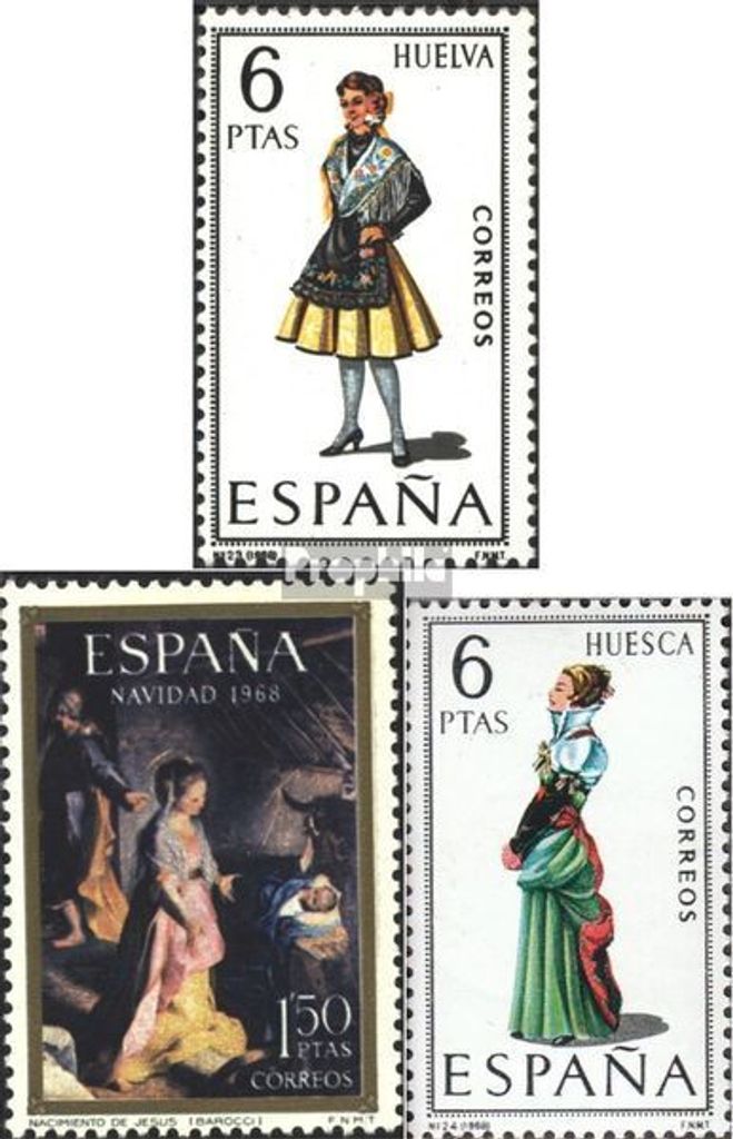 Briefmarken Spanien 1968 Mi 1787,1791,1792 (kompl.Ausg.) postfrisch Sondermarken
