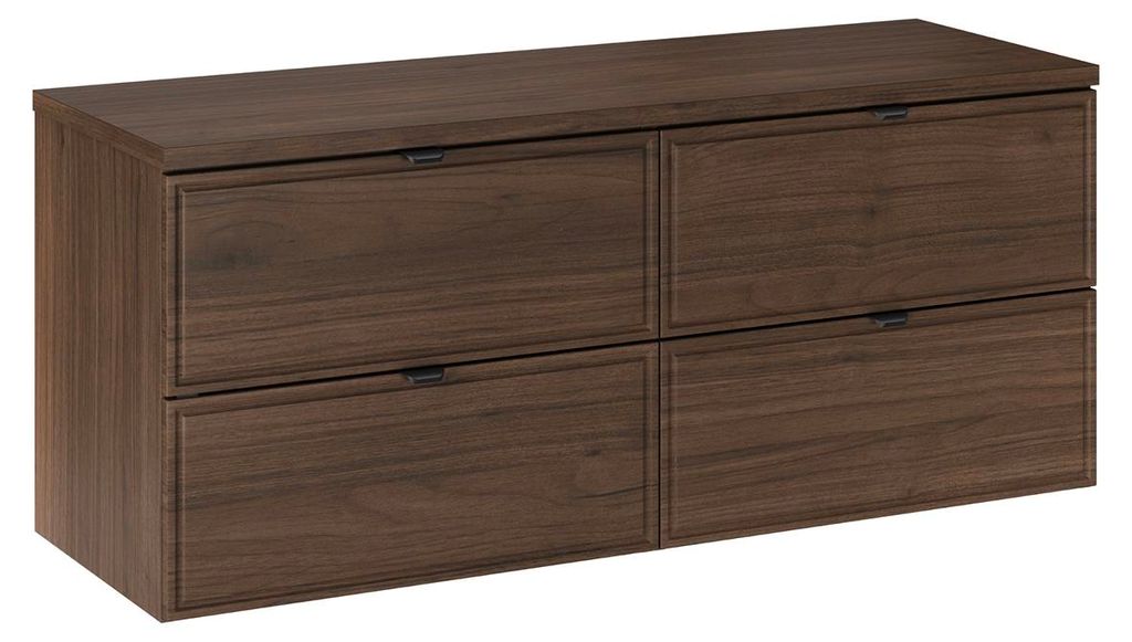 Waschtischunterschrank 120cm Elias mit 4 Schubladen, Holzoptik