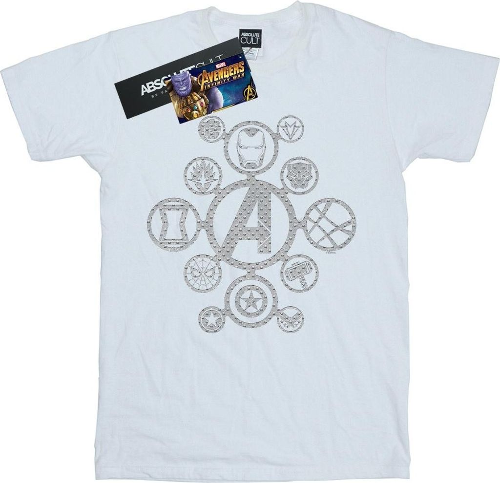 Marvel - "Avengers Infinity War" T-Shirt für Herren BI12526 (S) (Weiß)