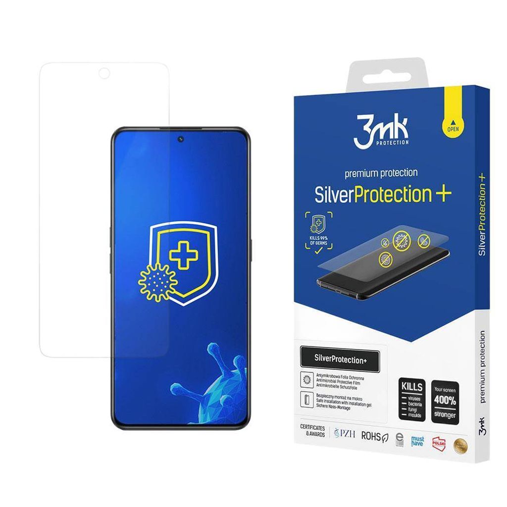 3mk Display Antimikrobielle Schutzfolie SilverProtection+ für Realme GT Neo 3 0,21mm Self-Heal