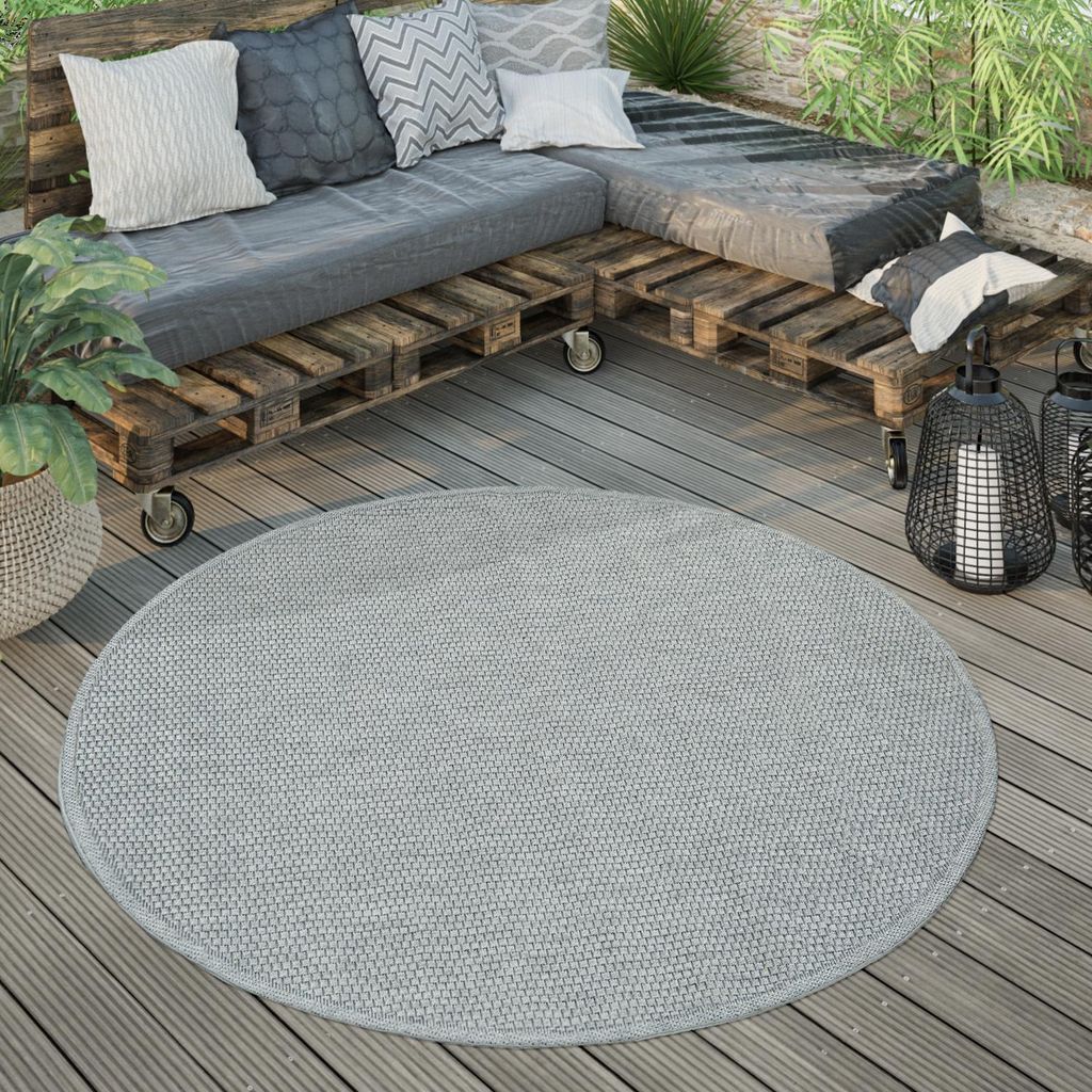Outdoor Teppich rund wetterfest Garten & Terrasse Produktbild 