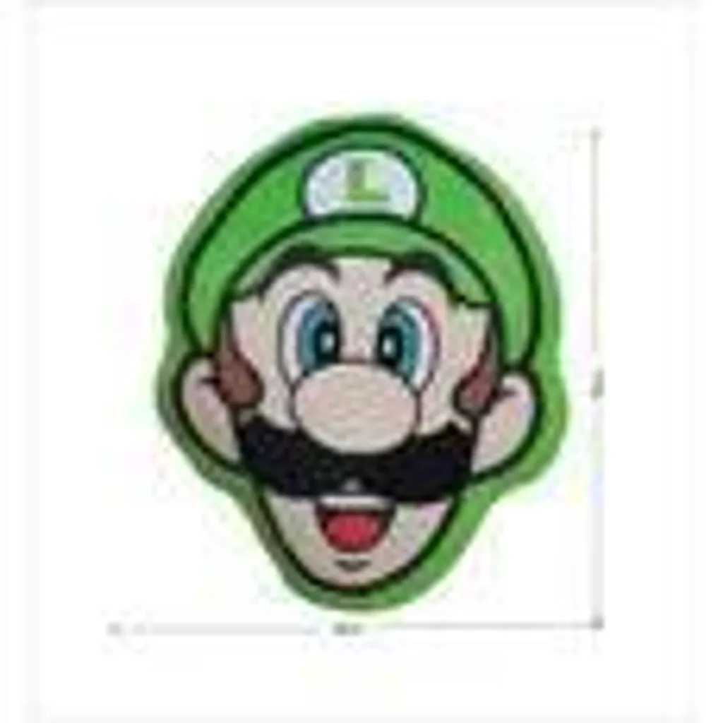 Coussin 3D Luigi Super Mario Bros en Microfibre Douce de 40 cm