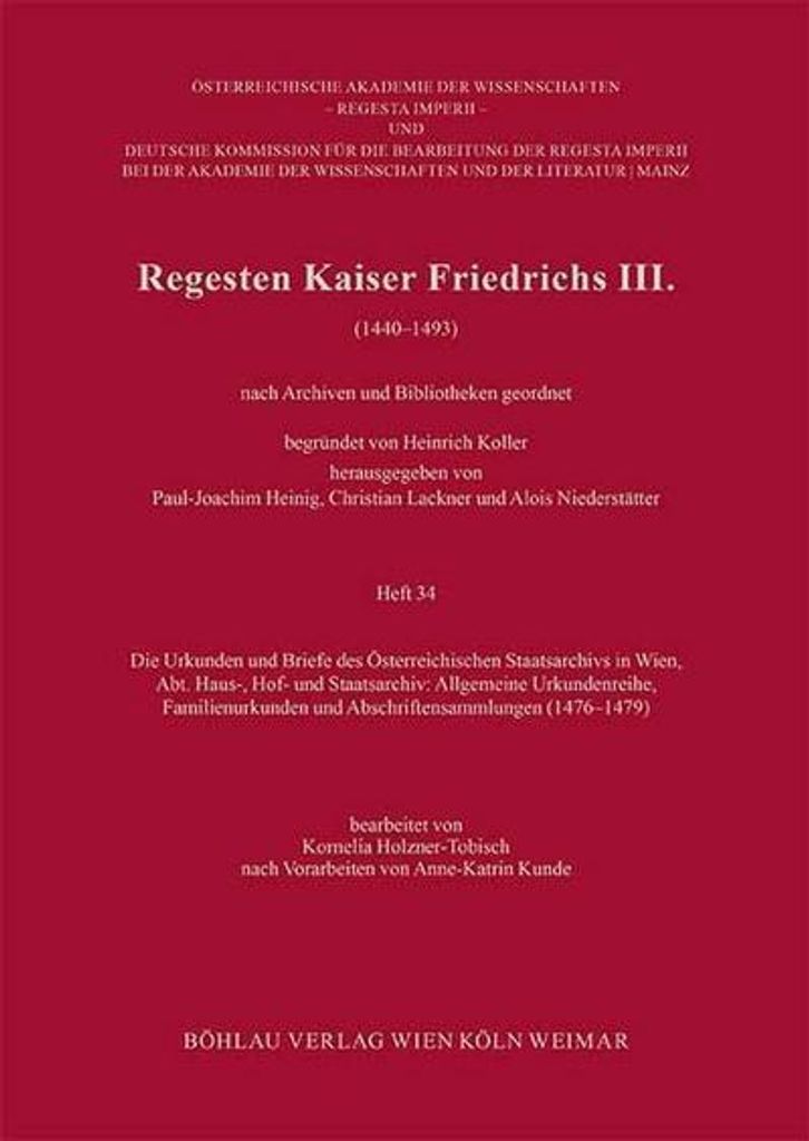 Regesten Kaiser Friedrichs III.