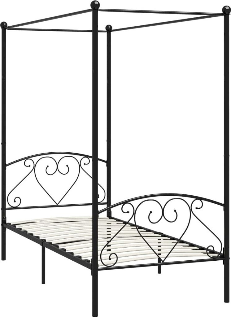 Best Möbel Himmelbett-Gestell Schwarz Metall 90x200cm - Klassische Betten Bettrahmen2026 306895