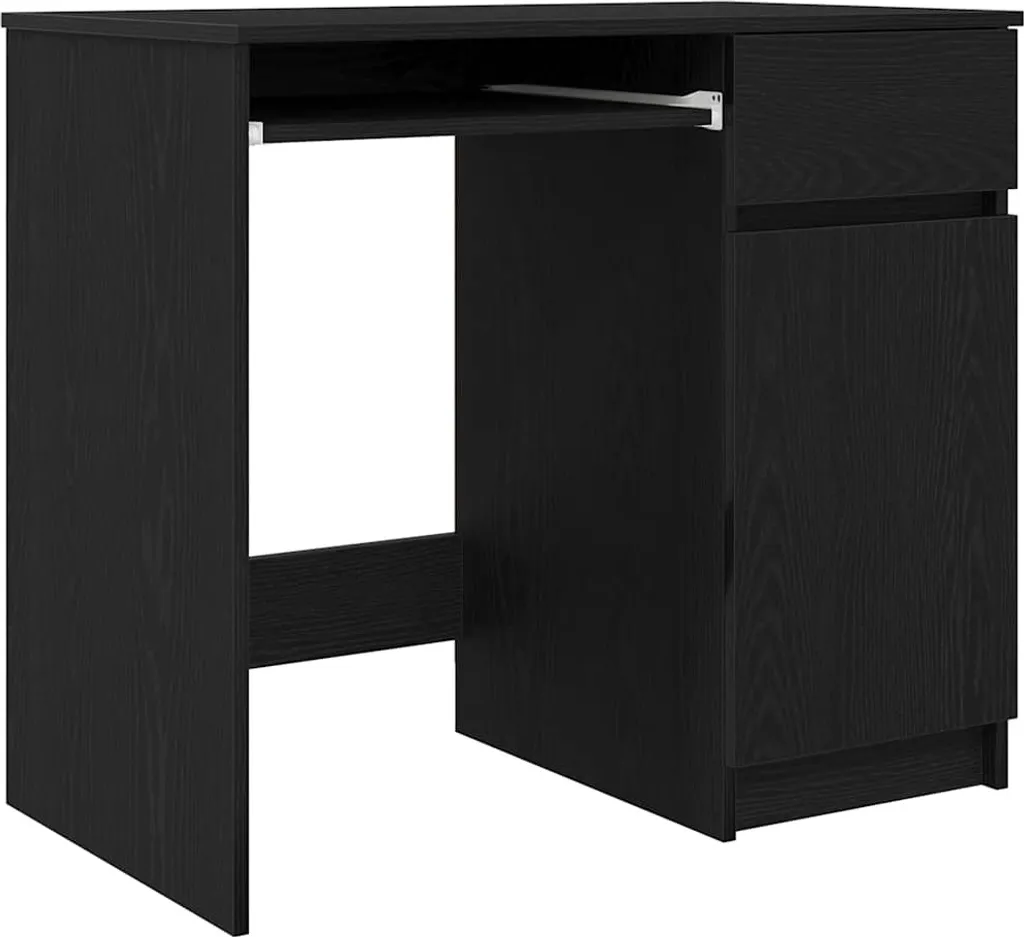 Scrivania Moderna vidaXL Nero 86cm - Ideale per Smart Working Casa