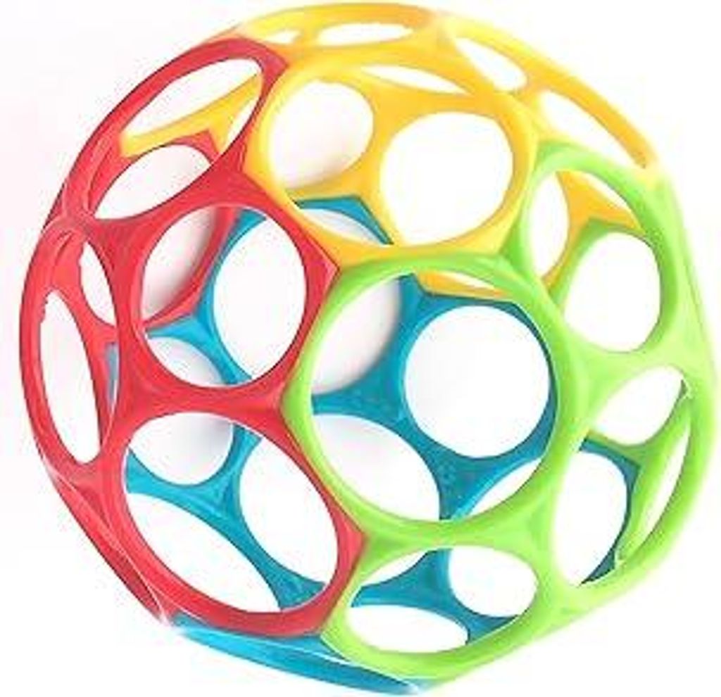 Bright Starts, Oball Classic, flexibler und leicht zu handhabender Ball, sensorisches Aktivitätsspielzeug für Kinder aller Altersstufen, mehrfarbig