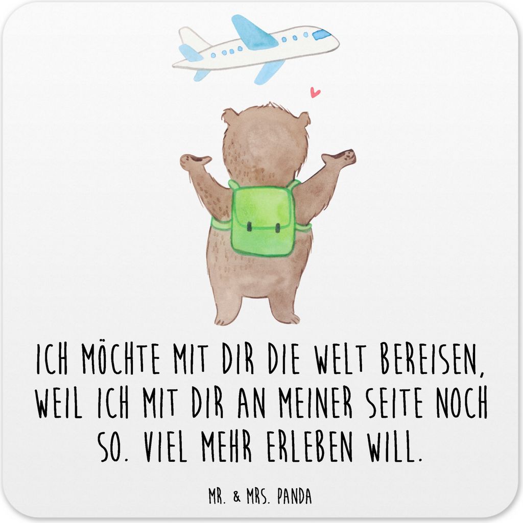 Mr. & Mrs. Panda Tischuntersetzer Bär Flugzeug 6er Set - Produktbild 