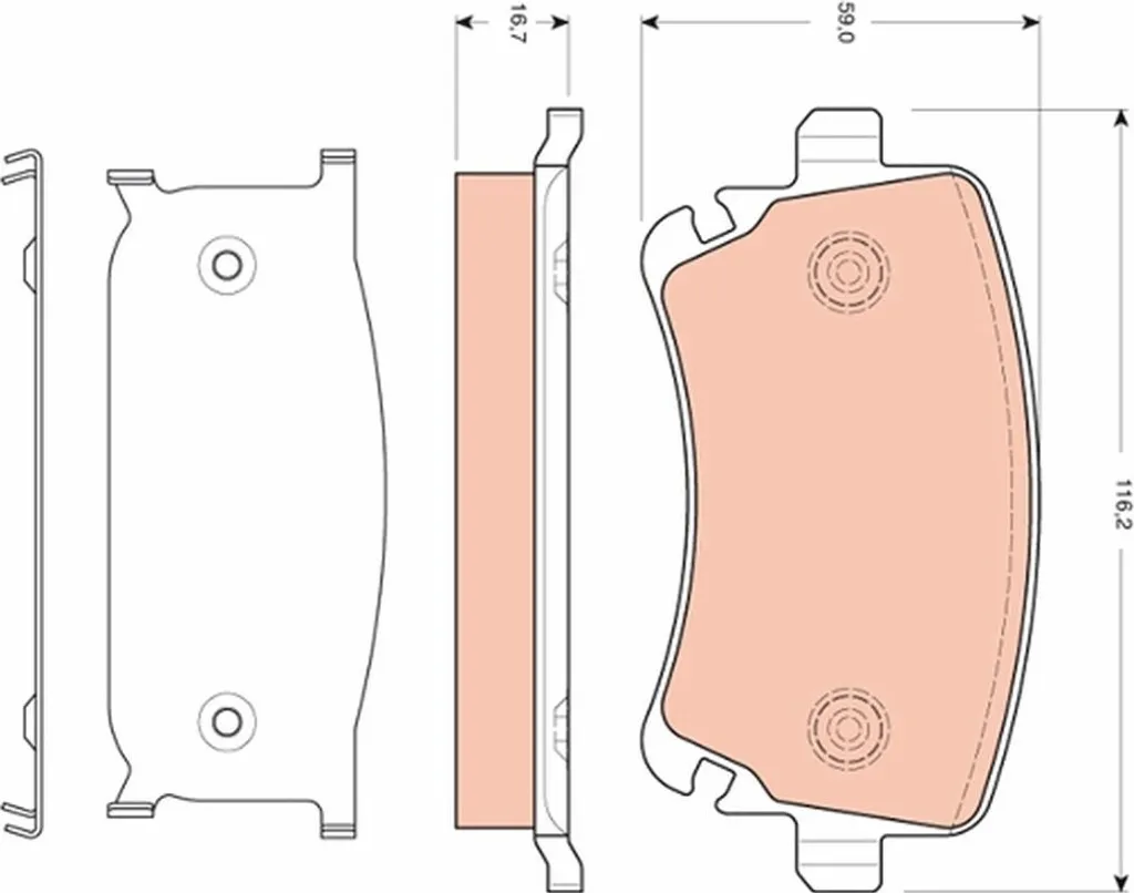 Plaquettes de frein antibruit TRW GDB1661 résolvant sifflement sur Audi A6