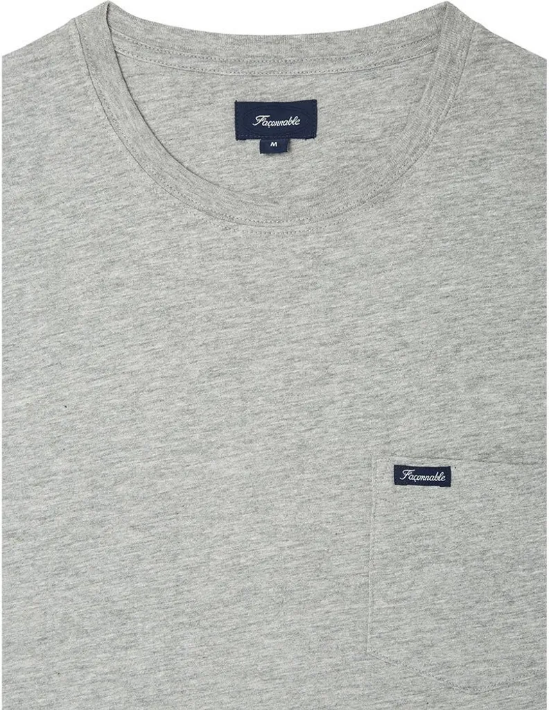 Tee-shirt Homme Manches Courtes Façonnable Gris M - Basique Indispensable - 3