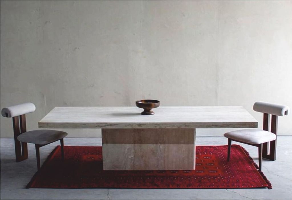 Casa Padrino Luxus Travertin Naturstein Esstisch Beige 220 cm - Esszimmer Möbel
