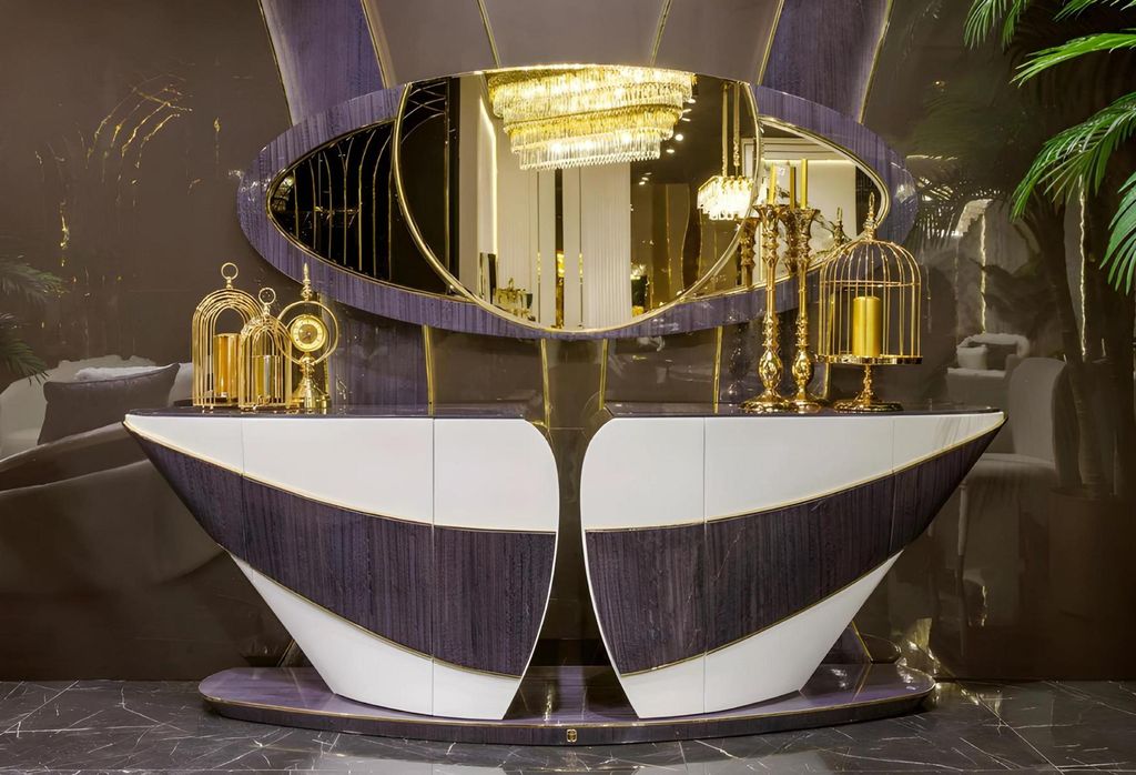 Exklusives Weißes Sideboard Designer Wohnzimmer Kommode Luxus Möbel