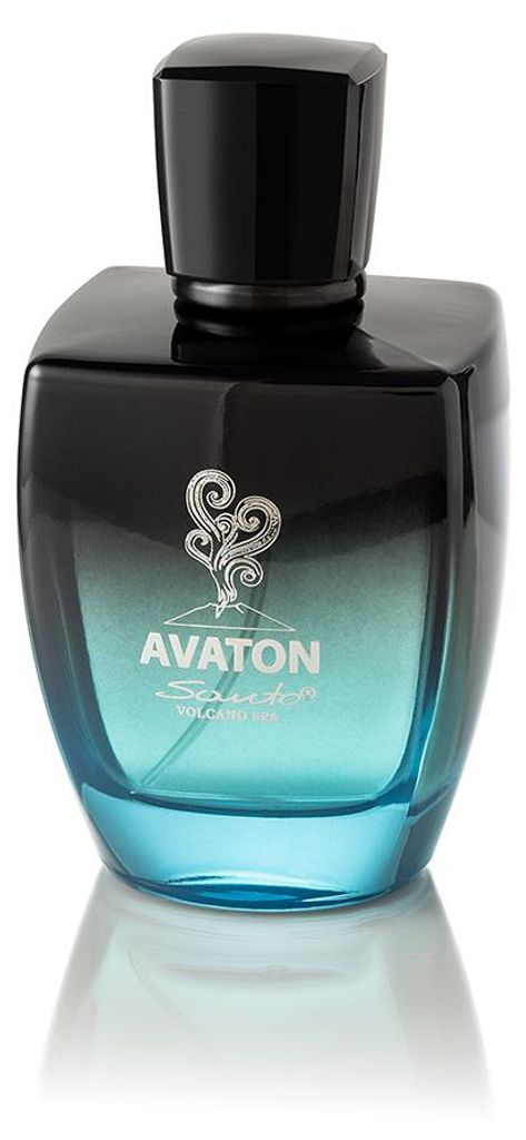 Santo Volcano Avaton Eau de Parfum für Herren mit Melone & Produktbild  KI-generiertes Bild