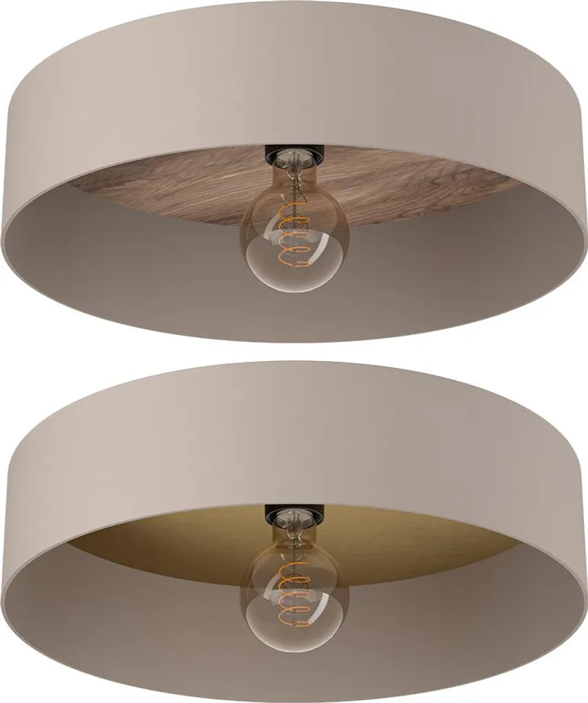 Eglo 900838 Lampada Soffitto Acciaio E27 40W DUAIA Grigio Marrone