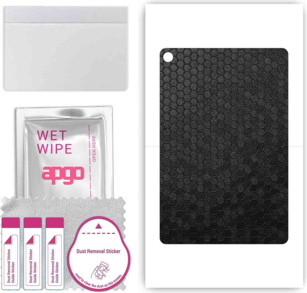 apgo Rückseite Schutzfolie, Skin, kompatibel mit Huawei MatePad T10s, Hinten Displayschutzfolie aus Vinylfolie, kratzfest, einfache Montage - Schw...