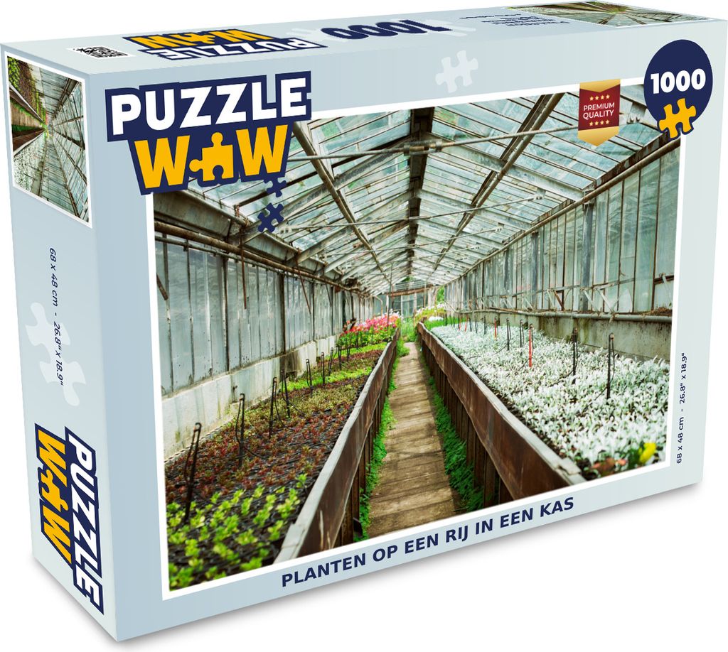 MuchoWow Puzzle 1000 Teile Pflanzen in einer Reihe in einem Gewächshaus - Erwachsene - Rätsel