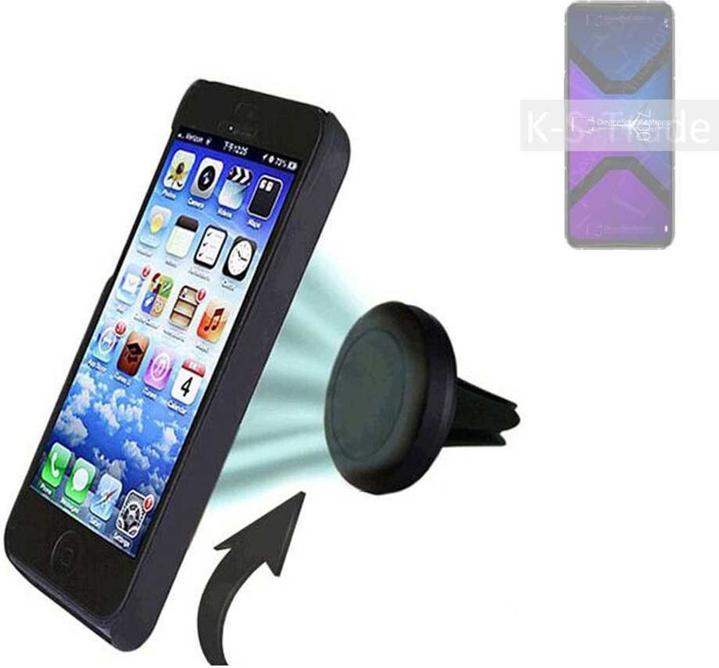K-S-Trade Kompatibel mit Lenovo Legion Phone Duel 2 Auto Handy Halterung KFZ Halter Lüftungsgitterhalterung Air Vent mount Smartphone Halter