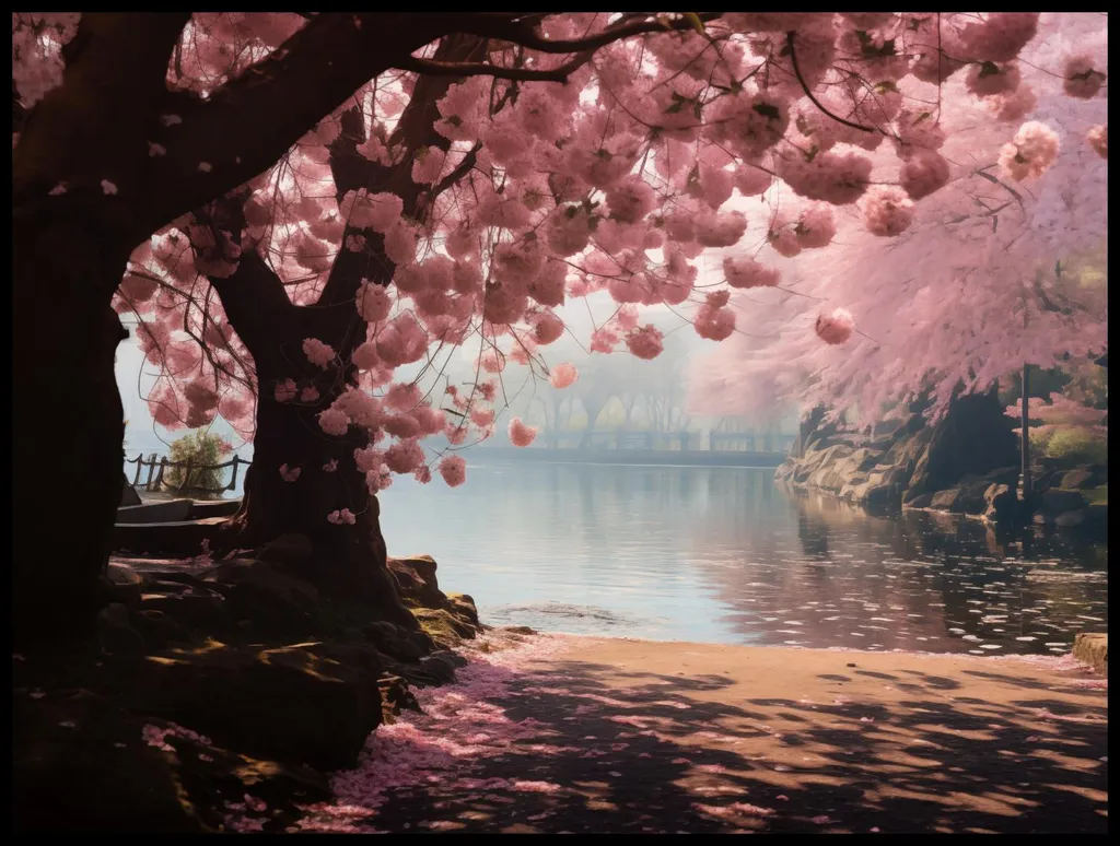 Poster Sakura 100x75cm: La Tranquillità del Giappone a Casa Tua