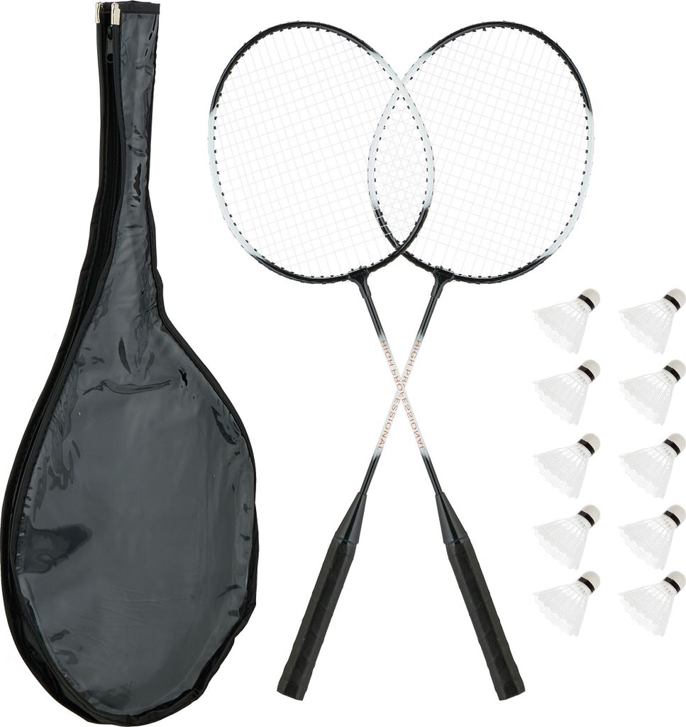 Set da badminton Relaxdays con borsa, 2 racchette da Immagine del prodotto 