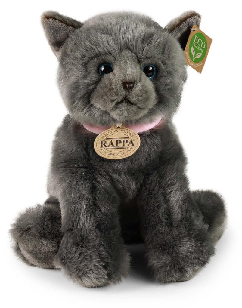 Plüschkatze, grau, 25 cm, umweltfreundlich Produktbild 
