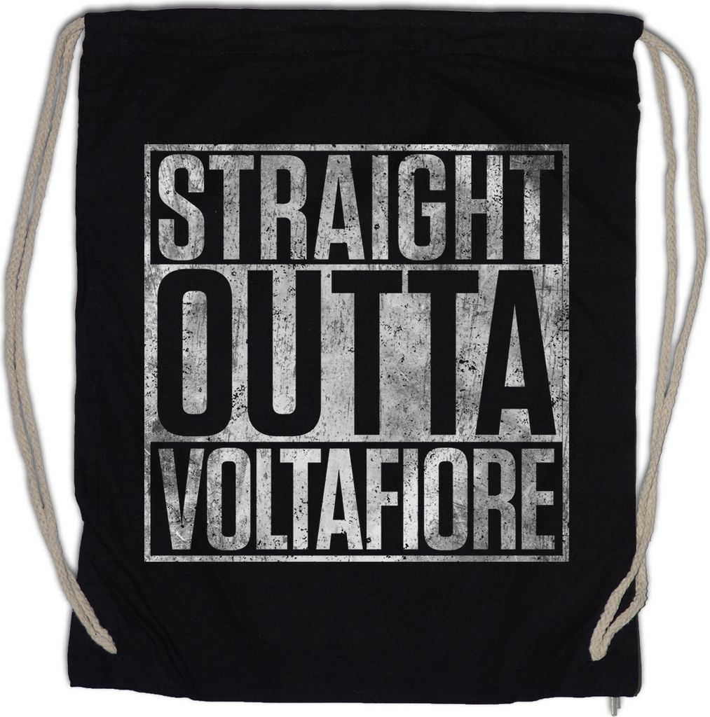 Urban Backwoods Straight Outta Voltafiore, Turnbeutel, Farbe: Schwarz