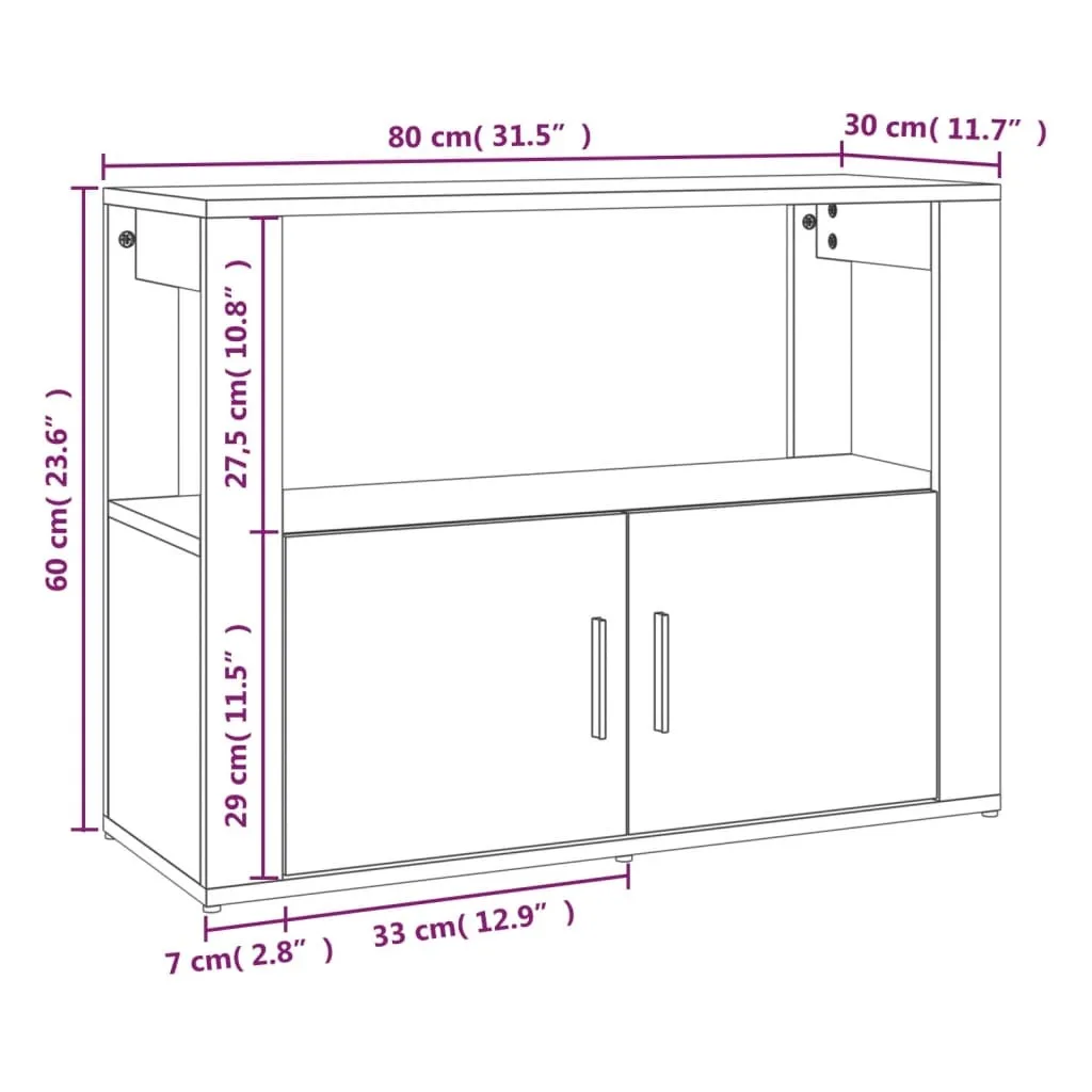 Maison Exclusive Credenza Sonoma Rovere 80x30x60 cm - Mobile Elegante - 10