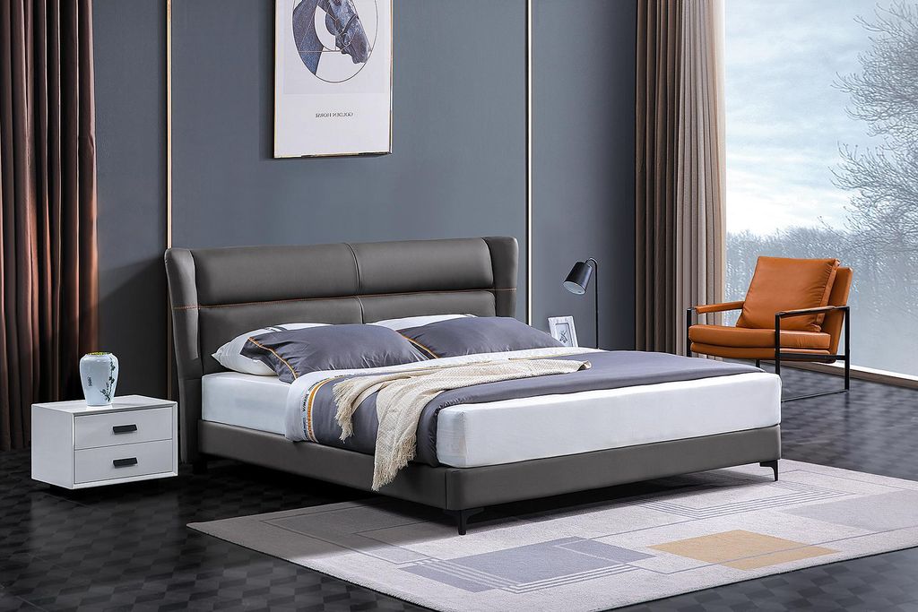 Luxus Bett Lederbett Polsterbett Bettkasten Doppel Schlafzimmer Ehebett Betten