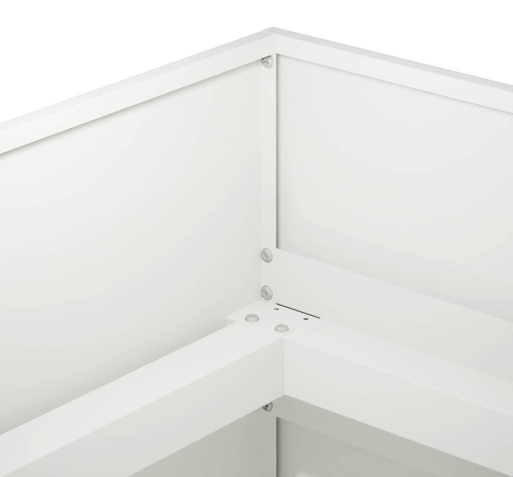 vidaXL Pot de jardin blanc, 200 x 80 x 60 cm, en acier Image du produit 