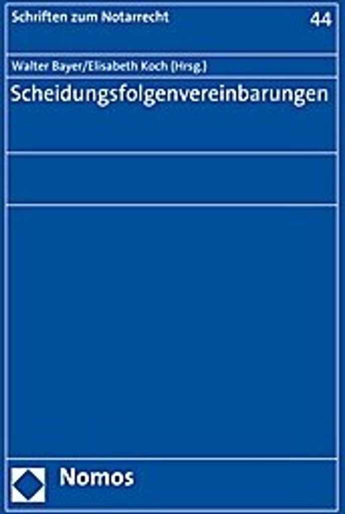 Scheidungsfolgenvereinbarungen