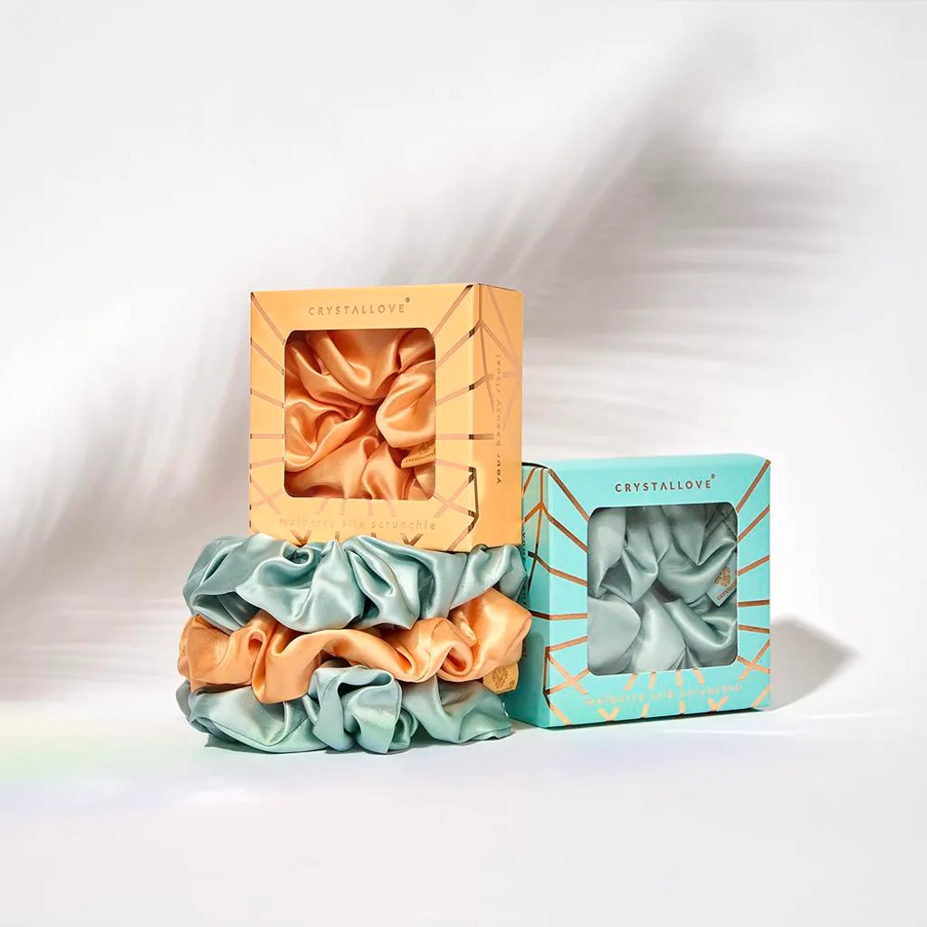 Accessoire Cheveux en Soie et Amazonite pour Chignon et Queue de Cheval - 5