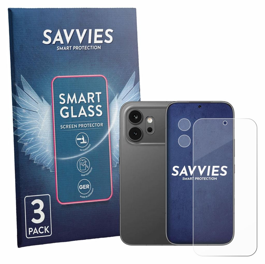 3x Savvies Schutzglas Folie für Honor 600 (Display+Kamera) 9H Panzer Schutzfolie Glas Displayschutz klar transparent