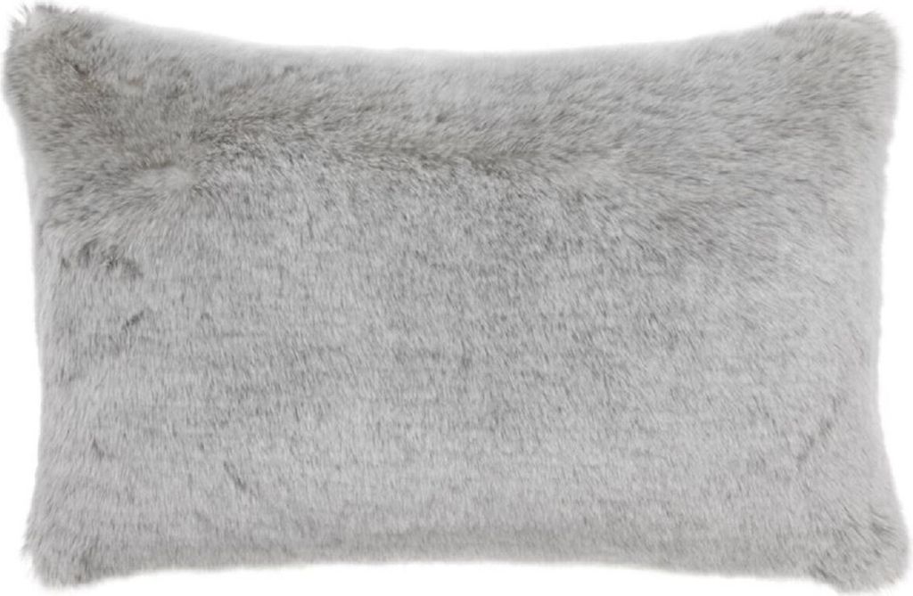 Casa Padrino Luxus Kunstfell Kissen Hellgrau 60 x 40 cm - Wohnzimmer Deko Accessoires