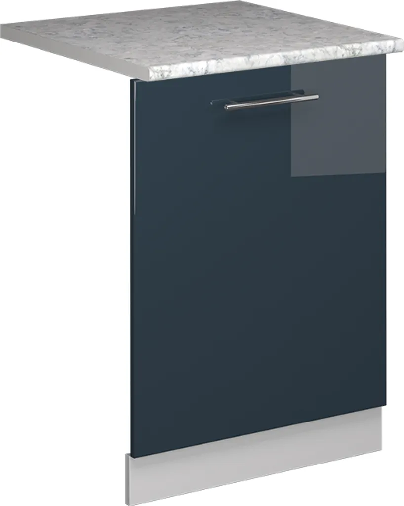 Pannello Vicco Fame-Line 60 cm Lavastoviglie Blu Lucido Bianco Marmo
