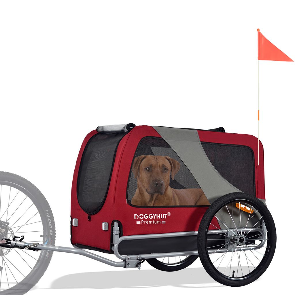 DOGGYHUT® Premium XL Hundefahrradanhänger Hundeanhänger Produktbild 