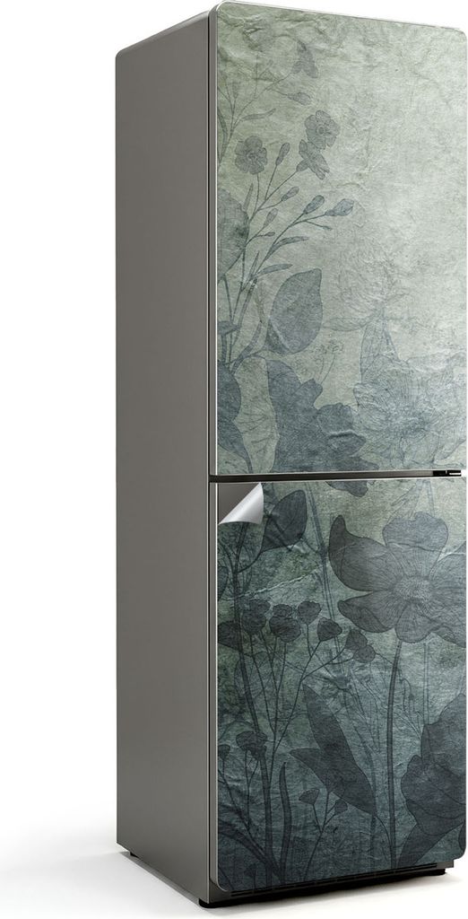 Nebliger Nadelwald – Kühlschrank Aufkleber – Klebefolie Kühlschrank – Kühlschrank Nachbildung – Kühlschrankfolie selbstklebend – Küc...