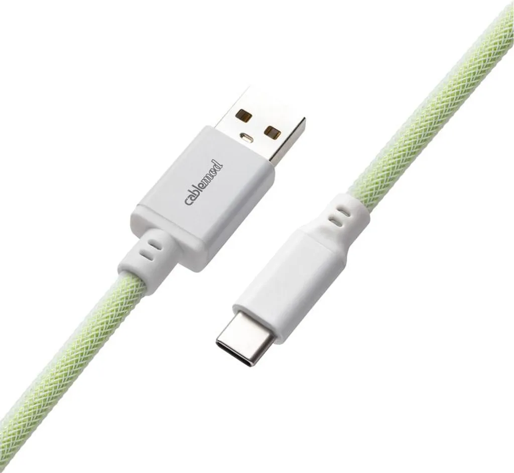 Câble Clavier Coiled CableMod Classic USB-A vers USB-C Vert Menthe 1,5m - 3
