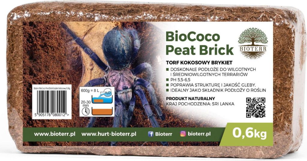 BioCoco Kokos-Substrat 600g für Terrarien & Pflanzen