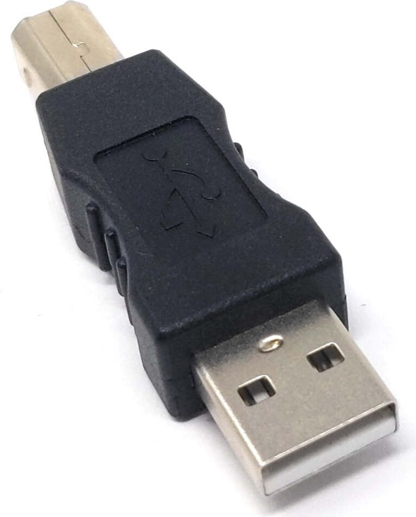USB 2.0 Adapter Typ B Stecker zu A Stecker Kabel in Schwarz
