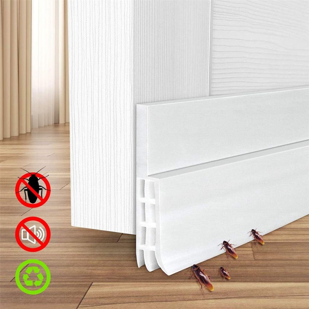 Türdichtung Selbstklebend 5x100cm, Hochwertiges Silikon-Dichtungsband Gegen Zugluft, Staub Und Insekten, Universell Einsetzbar